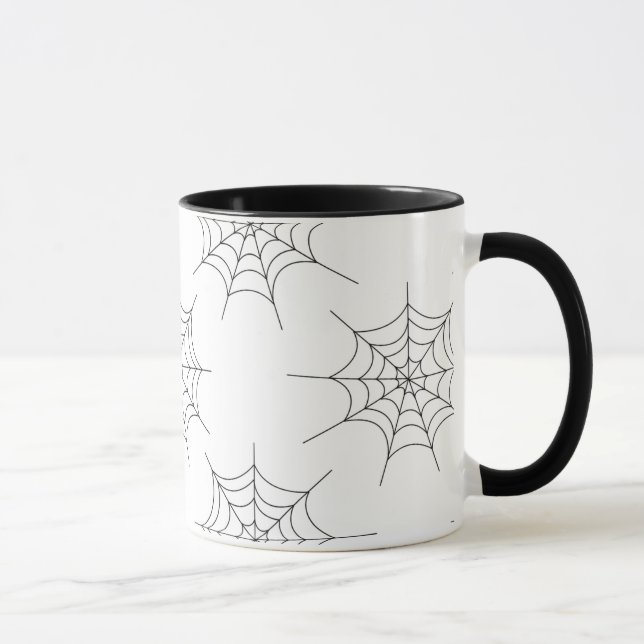Taza Mug de patrón de web de araña de Halloween (Derecha)