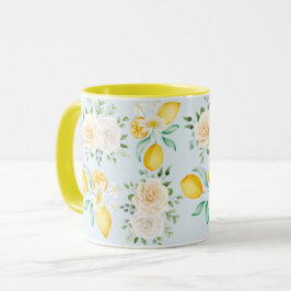 Taza Mug de patrón floral femenino