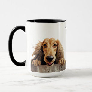 Taza Mug de perro anillador afgano