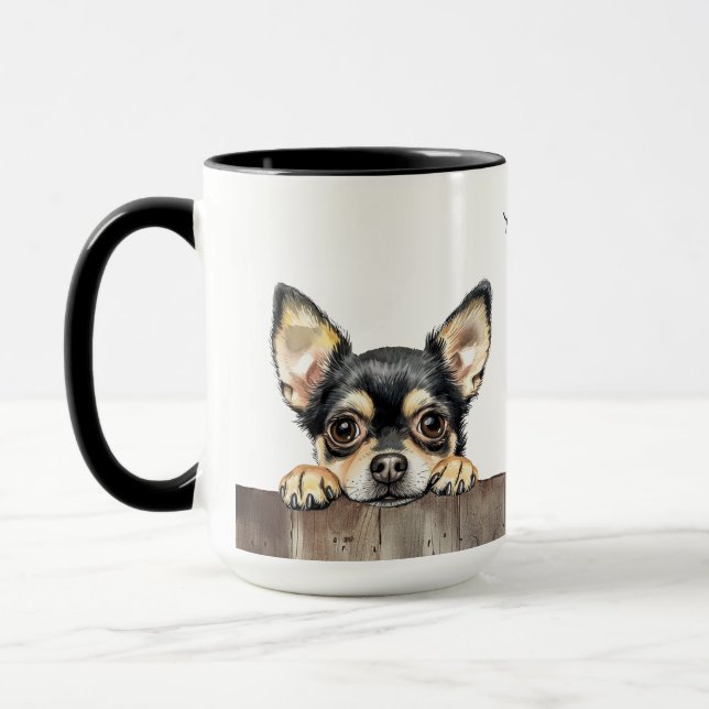 Taza Mug de perro chihuahua (Izquierda)