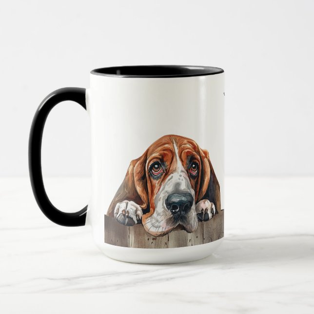 Taza Mug de perro de Hound Basset (Izquierda)
