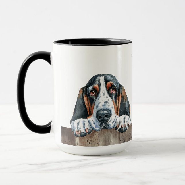 Taza Mug de perro de Hound Basset (Izquierda)