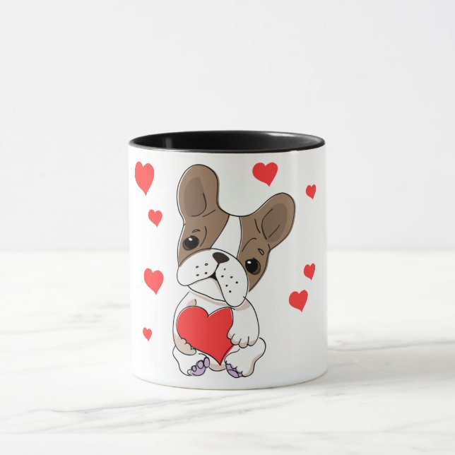 Taza Mug de "perro dulce con corazón" (Centro)