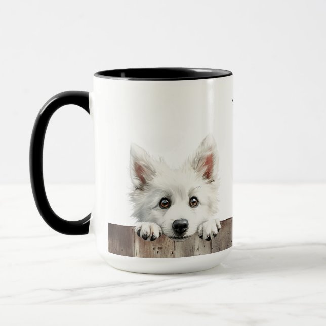 Taza Mug de perro espitz japonés (Izquierda)