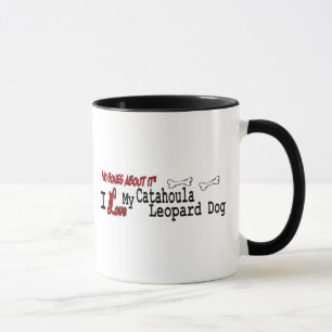 Taza Mug de perro leopardo de Catahoula (I love)