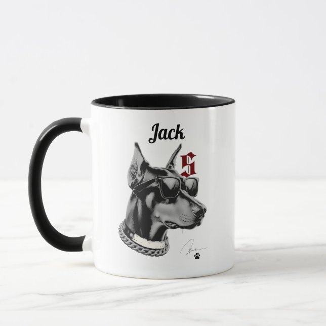 Taza Mug de perro personalizada con nombre (Izquierda)