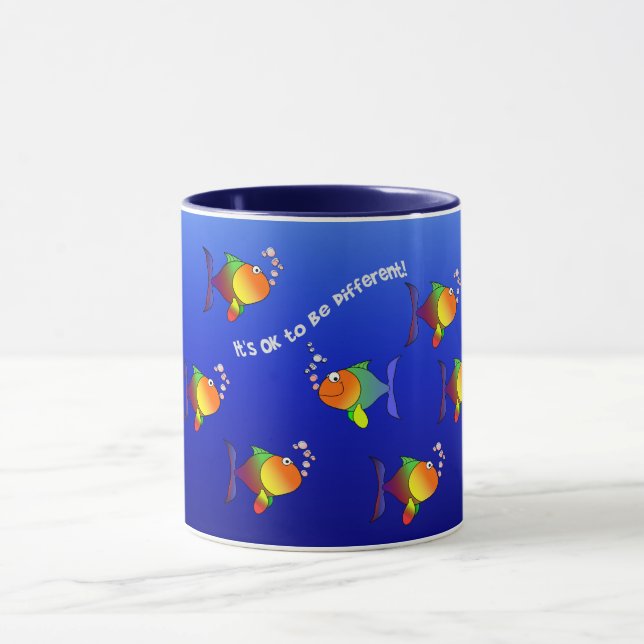 Taza Mug de pescado diferente - elegir estilo y color (Centro)