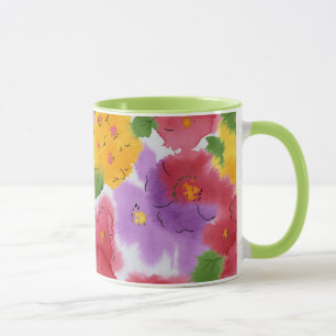 Taza Mug de pintura de acuarela de primavera