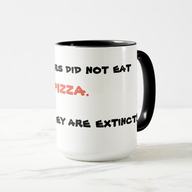 Taza Mug de pizza divertida (Anverso derecho)