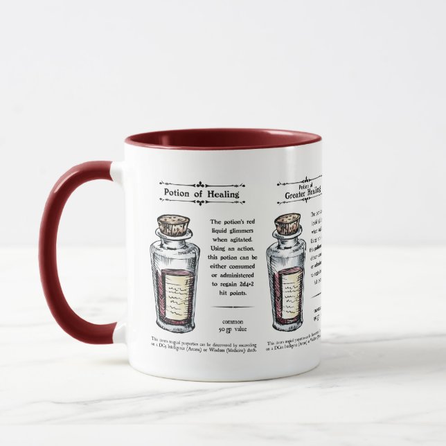 Taza Mug de pociones de curación de D&D (Izquierda)