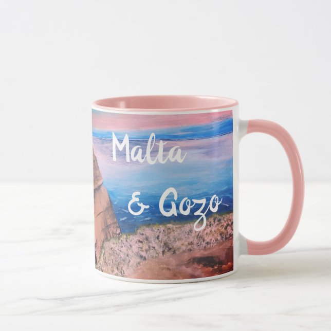 Taza Mug de recuerdos de Malta y Gozo (Derecha)