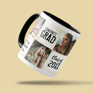 Taza Mug de regalo de foto de graduados de Felicidades 