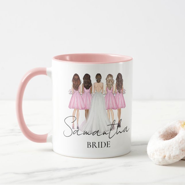 Taza Mug de regalo de nombre personalizado de novia per (Con donut)