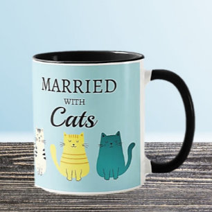 Taza Mug de regalo divertido del gato casado Lover