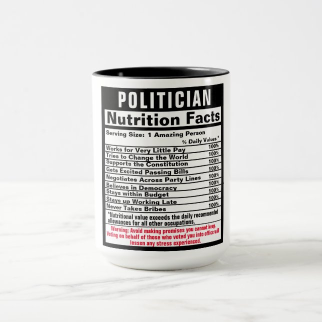 Taza Mug de regalo gracioso para políticos (Centro)