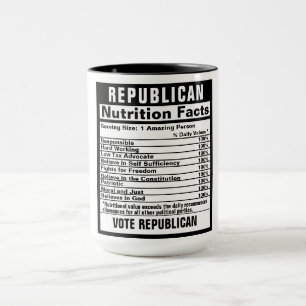 Taza Mug de regalo gracioso republicano