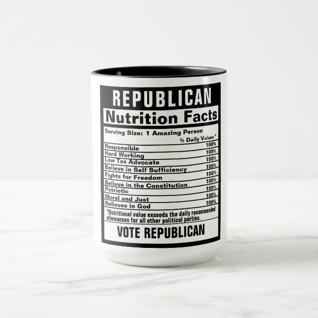 Taza Mug de regalo gracioso republicano (Centro)