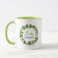 Mug de regalo personalizado del abuelo afortunado