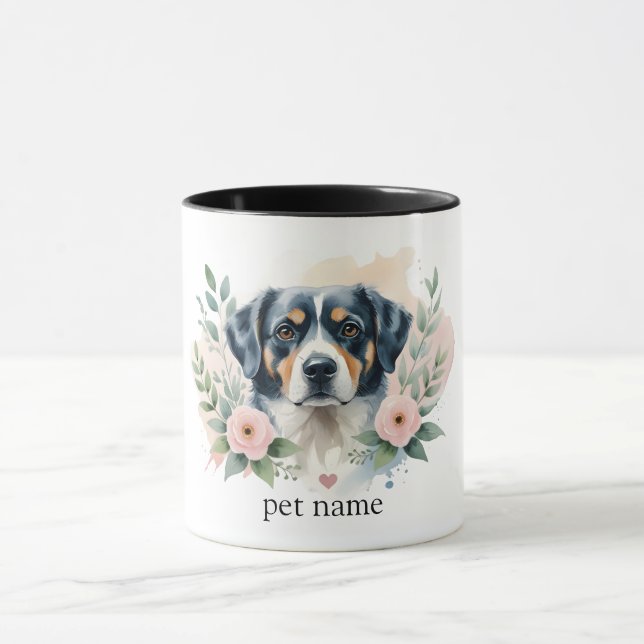 Taza Mug de retrato de Mascota personalizado - Perro o  (Centro)
