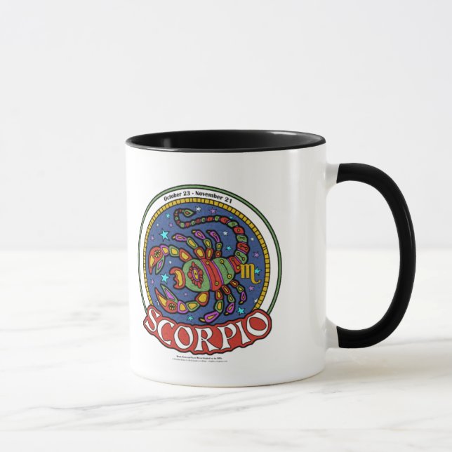Taza Mug de Ringer Negro Escorpio NP (Derecha)