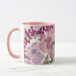 Taza Mug de Rosas de Borgoña