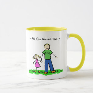 Taza Mug de rubia padre e hija (nombres Personalizares)