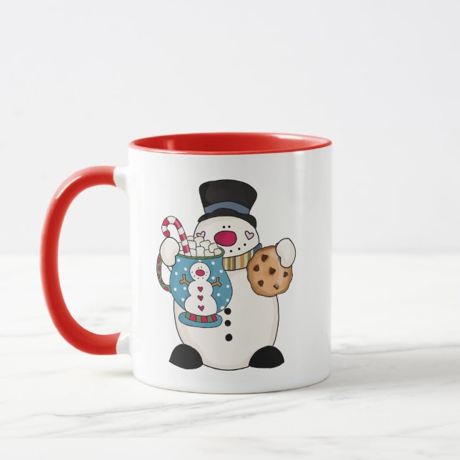 Taza Mug de Snowman personalizado (Izquierda)