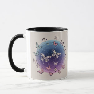 Taza Mug de sueños de mariposa celestial - Estrellas y 