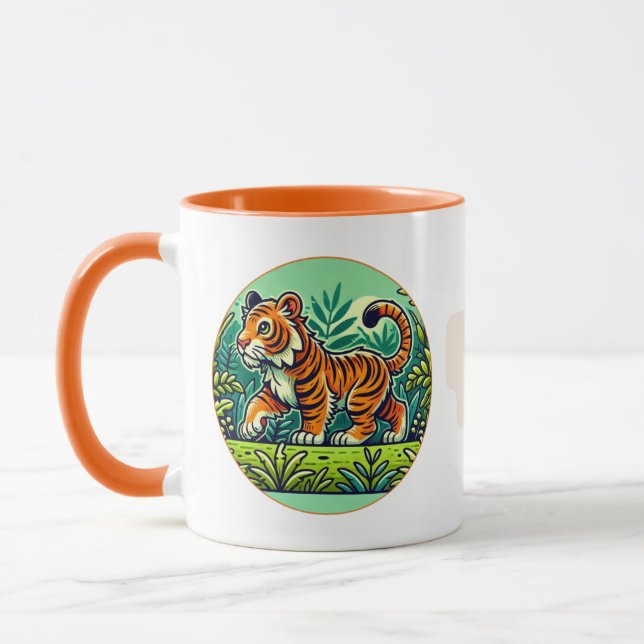 Taza "Mug de tigre de Sumatra - Diseño de jungla (Izquierda)