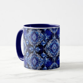 Taza Mug de vacaciones de ornamentos decorativos azules