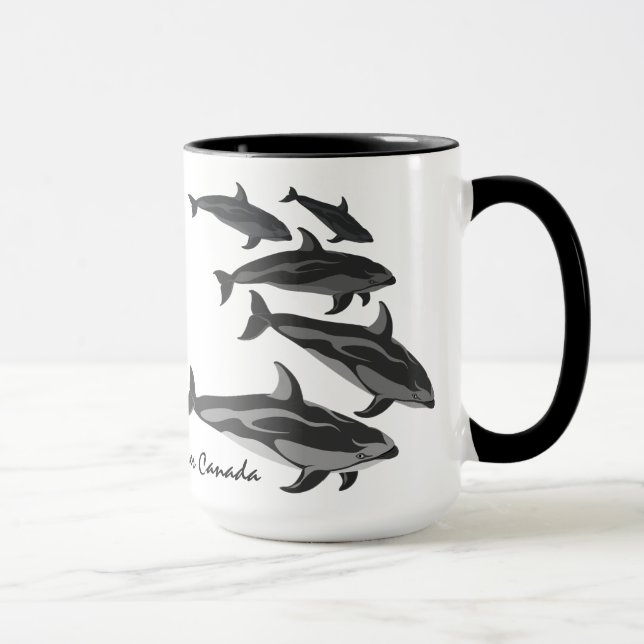 Taza Mug de viajes para delfines personifica música de  (Derecha)