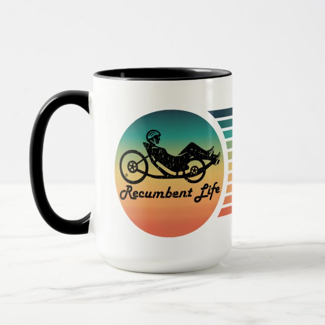 Taza Mug de vintage de Recumbent Life Gal (Izquierda)