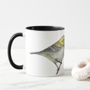 Taza Mug de Warbler verde de garganta negra