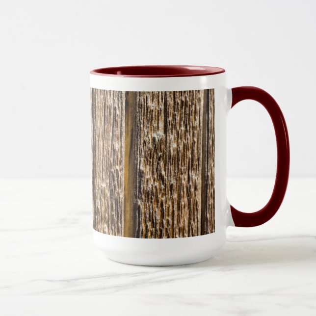 Taza Mug de Wood de la valla meteorológica (Derecha)