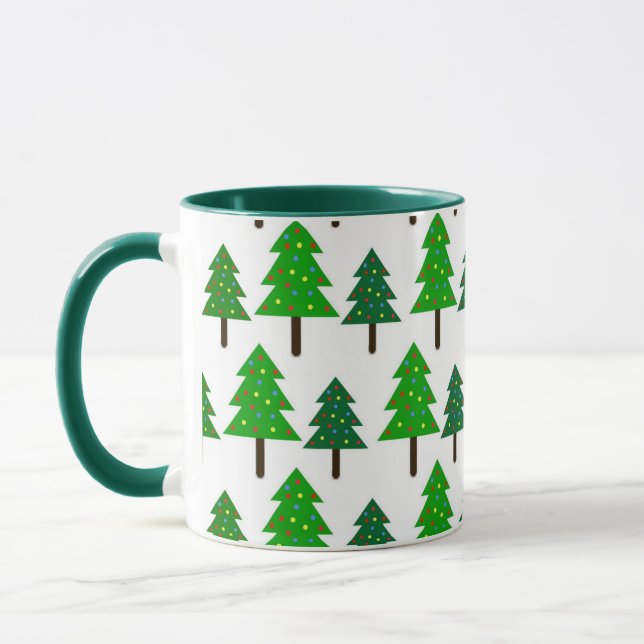 Taza Mug decorativa de árbol de pino (Izquierda)