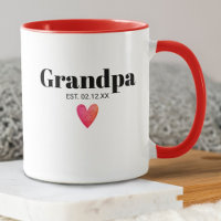 Mug del anuncio de nacimiento del abuelo