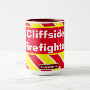 Taza Mug del bombero del lado del acantilado