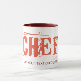 Taza Mug del chef. Excelente idea de regalo. Plantilla 