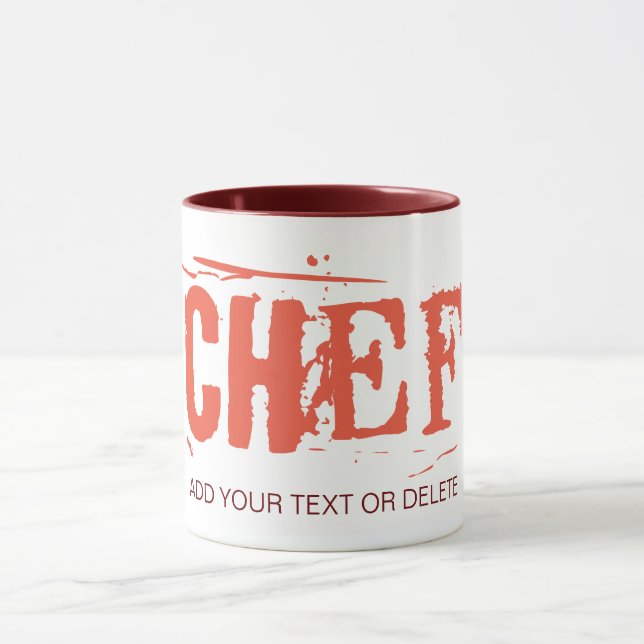 Taza Mug del chef. Excelente idea de regalo. Plantilla  (Centro)