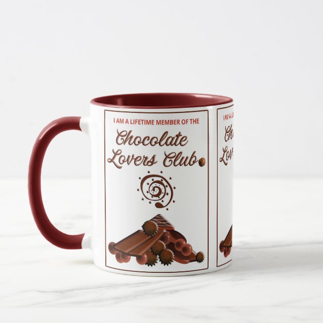 Taza Mug del club de amantes del chocolate (Izquierda)