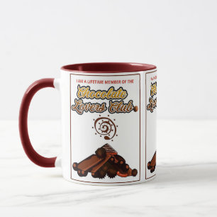 Taza Mug del club de amantes del chocolate (Personaliza