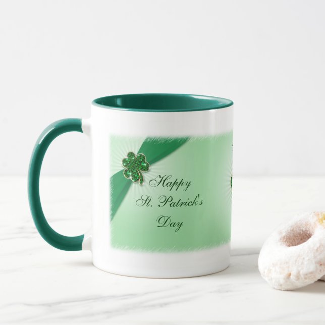 Taza Mug del Día de San Patricio (Con donut)
