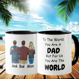 Taza Mug del Día del Padre de la Hija y el Hijo