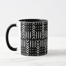 Mug del diseñador de ropa de barro de flecha negra