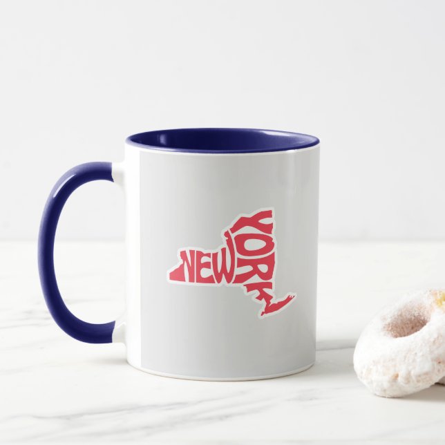 Taza Mug del estado de Nueva York (Con donut)