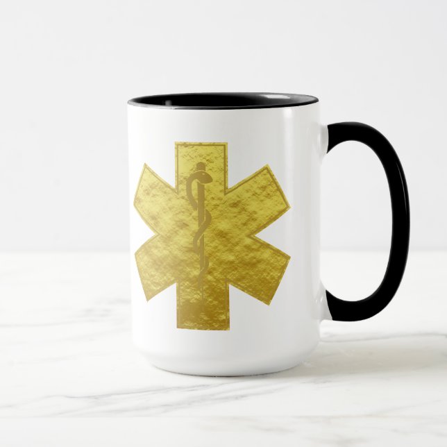 Taza Mug del icono de la estrella dorada EMS (Derecha)