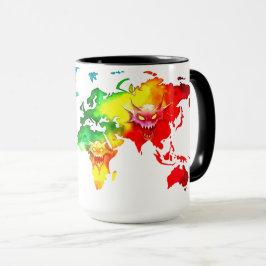 Taza Mug del Mapa Mundial de Halloween