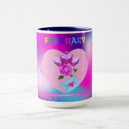 Taza Mug del mes del corazón de febrero