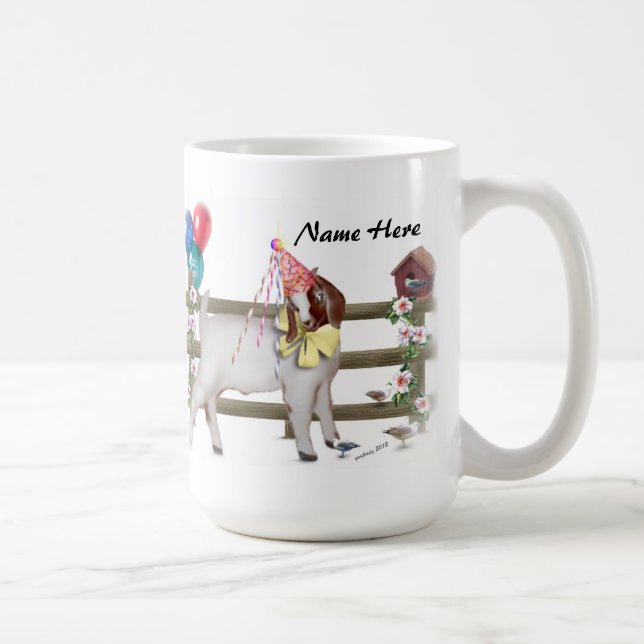 Taza Mug del partido de cumpleaños del boer de la cabra (Derecha)