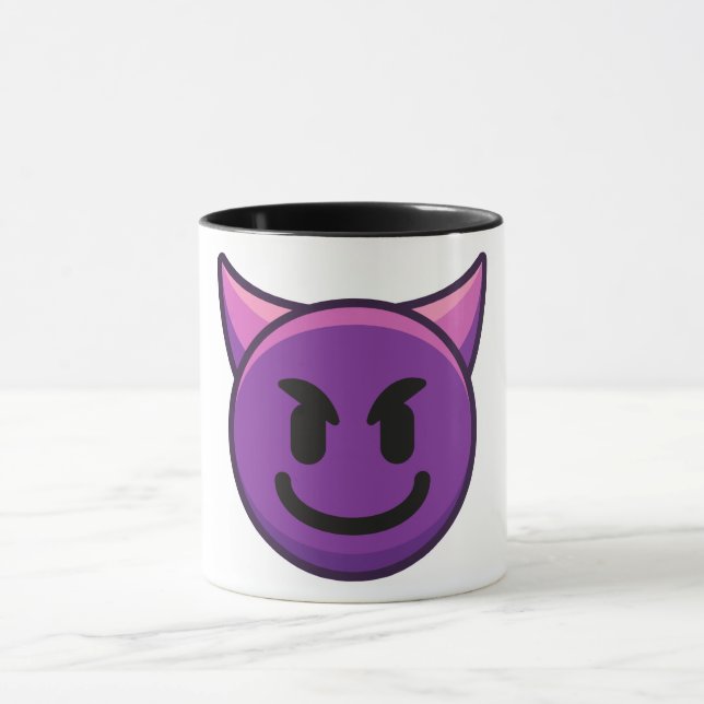 Taza Mug del patrón de Emoji del diablo (Centro)